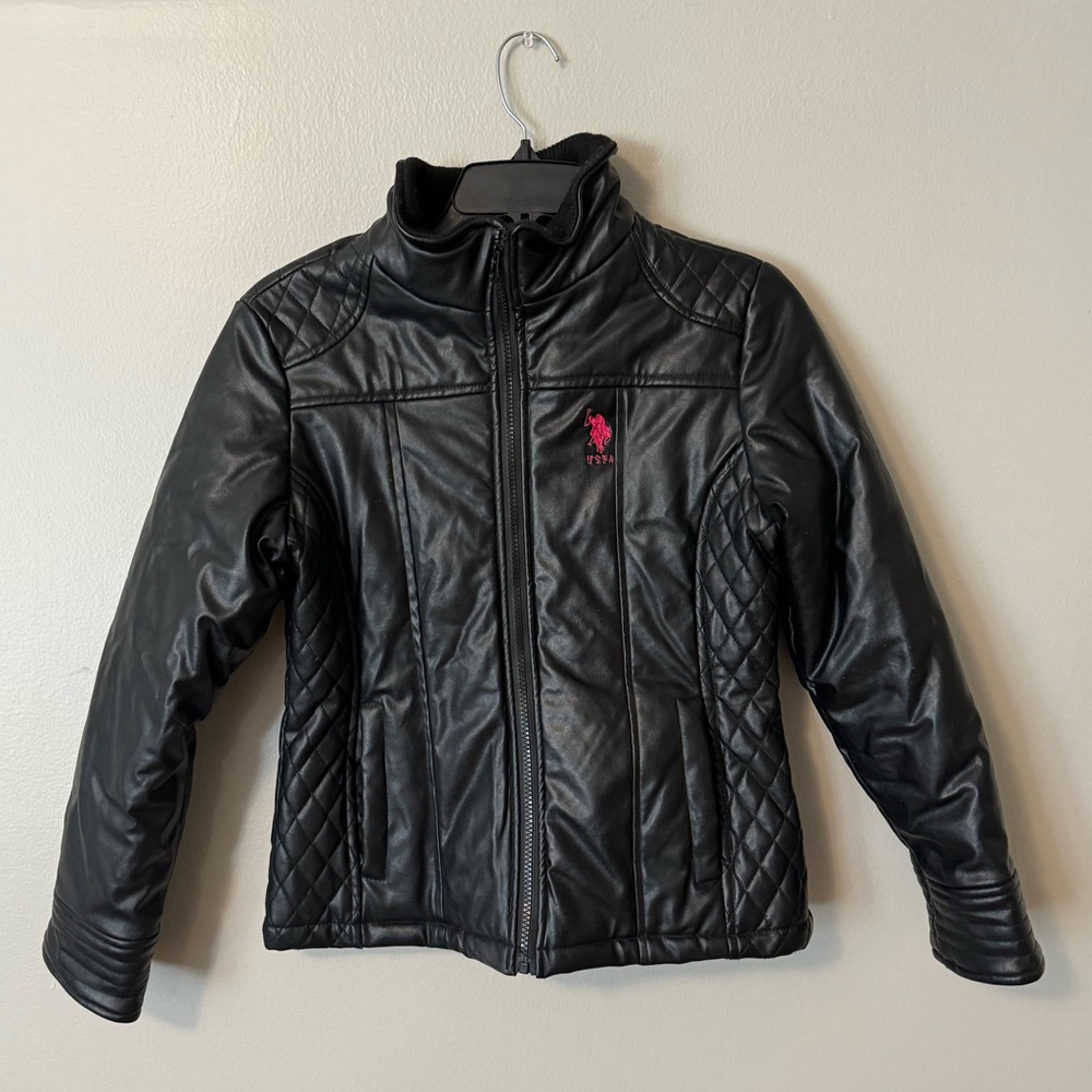 US Polo Assn Faux Leather Kids Jacket